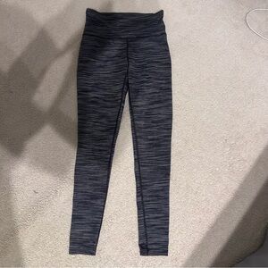 Tek Gear Black/Grey Striped Leggings - Small